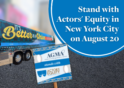 Stand with Actors’ Equity in NYC on August 20