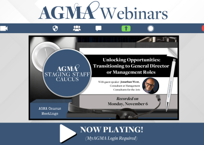 Webinar Recording Available: Transitioning to General Director or Management Roles