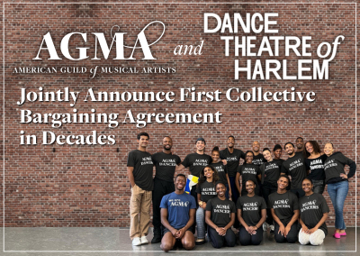 AGMA and Dance Theatre of Harlem Jointly Announce First Collective Bargaining Agreement in Decades
