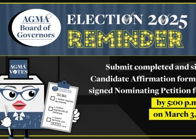 2025 AGMA Board of Governors Election: Submit Forms by March 3