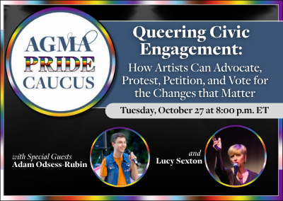 October 27: AGMA Pride Caucus Presents “Queering Civic Engagement”