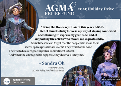 Sandra Oh Invites You to Support AGMA Artists This Holiday Season