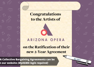 AGMA Ratifies 2-Year Agreement with Arizona Opera