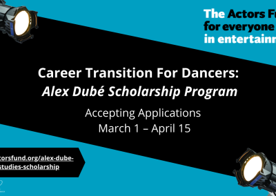ATTN DANCERS: The Actors Fund Announces Application Window for Alex Dubé Scholarship Program