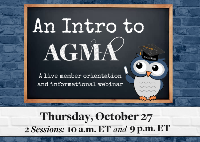 AGMA Announces Upcoming Information Webinar