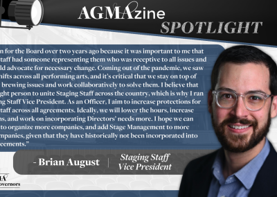 AGMAzine Spotlight: Staging Staff Vice President Brian August