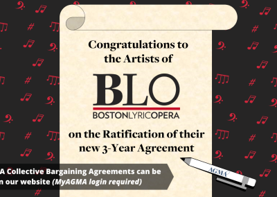 AGMA Ratifies 3-Year Agreement with Boston Lyric Opera
