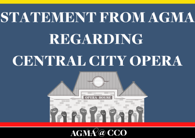 STATEMENT FROM AGMA REGARDING CENTRAL CITY OPERA