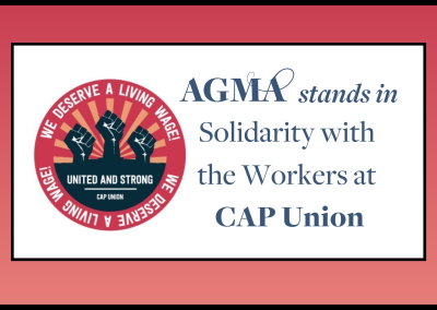 AGMA Extends Support to CAP Union