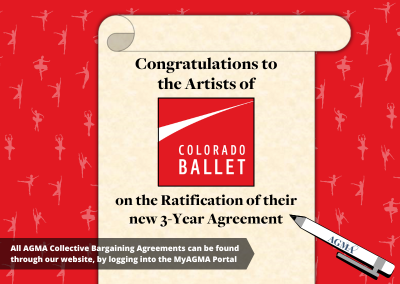 AGMA Ratifies 3-Year Agreement with Colorado Ballet