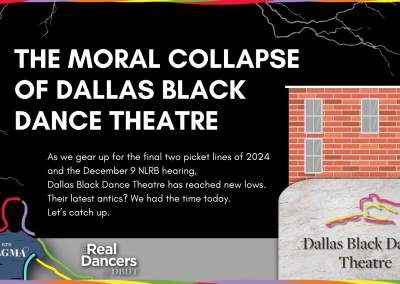 AGMA Update: The Moral Collapse of Dallas Black Dance Theatre