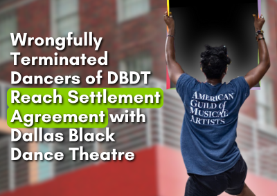 Wrongfully Terminated Dancers of DBDT Reach Settlement Agreement with Dallas Black Dance Theatre
