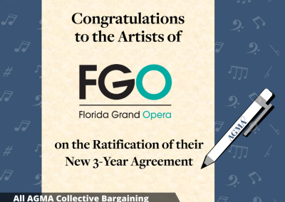 AGMA Ratifies 3-Year Contract with Florida Grand Opera