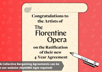 AGMA Ratifies 4-Year Agreement with Florentine Opera
