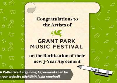 AGMA Ratifies 3-Year Agreement with Grant Park Music Festival