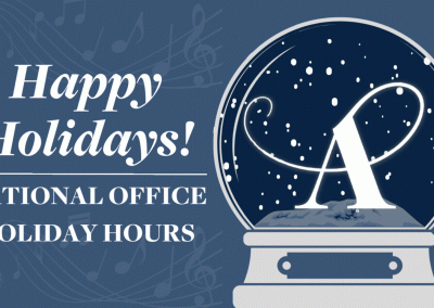 AGMA National Office Holiday Hours