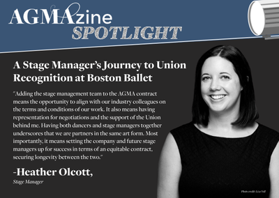 AGMAzine Spotlight: A Stage Manager’s Journey to Union Recognition at Boston Ballet
