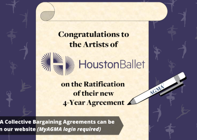 AGMA Ratifies 4-Year Agreement with Houston Ballet