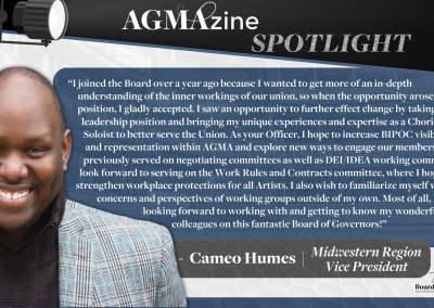 AGMAzine Spotlight: Midwestern Region Vice President Cameo Humes
