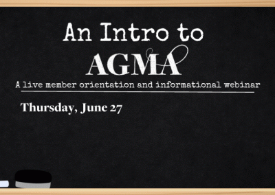 Two Public Sessions of “An Intro to AGMA” Webinar on June 27