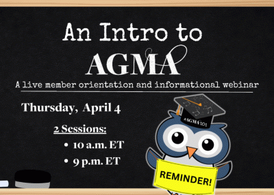 Reminder: “An Intro to AGMA” Webinar on April 4