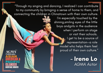 AAPI Heritage Month Spotlight: AGMA Actor Irene Lo on Embracing Her Cultural Identity