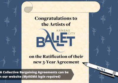 AGMA Ratifies 3-Year Agreement with Kansas City Ballet