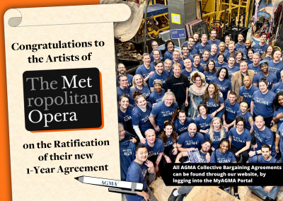 Highlights from AGMA’s New One-Year Agreement with the Metropolitan Opera