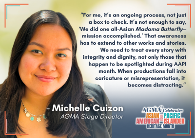 AAPI Heritage Month Spotlight: Stage Director Michelle Cuizon on Finding her Village in Opera