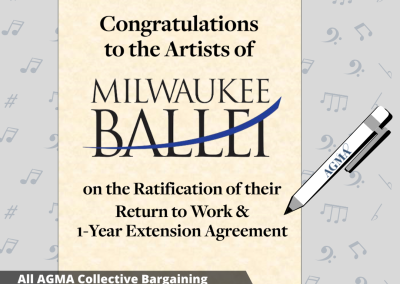 AGMA Ratifies 1-year Extension with Milwaukee Ballet