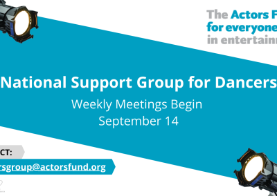 Support Group for Dancers Announced by The Actors Fund