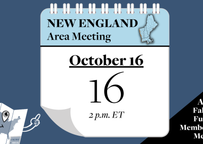 New England Area Meeting on October 16