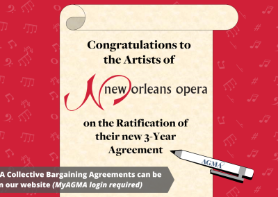 AGMA Ratifies Three-Year Agreement with New Orleans Opera