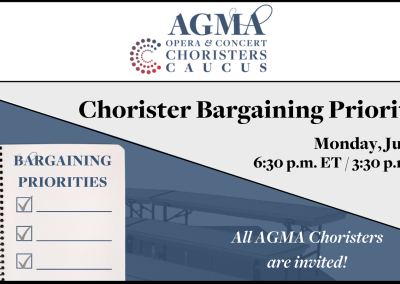 OCCC announces June 27 meeting on Chorister Bargaining Priorities