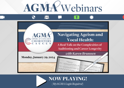 Webinar Now Available: Navigating Ageism and Vocal Health