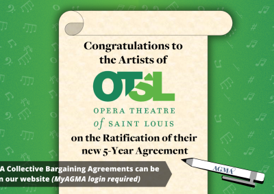 AGMA Ratifies 5-Year Agreement with Opera Theatre of Saint Louis