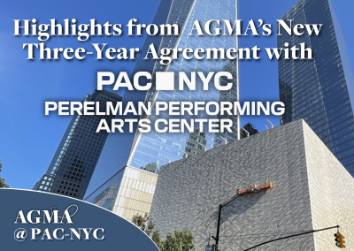 AGMA Announces New Three-Year Agreement with Perelman Arts Center