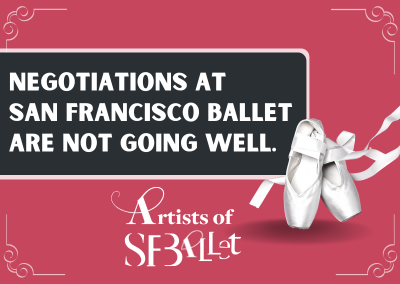 San Francisco Ballet Negotiations Are Not Going Well