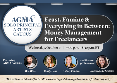 October 7: Solo Principal Caucus Money Management Webinar for Freelancers