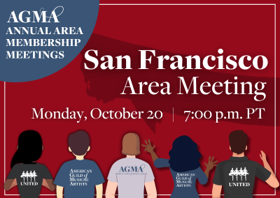 AGMA Announces San Francisco Area Meeting October 20