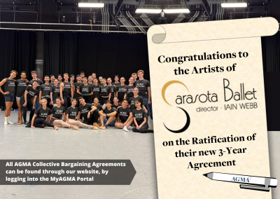 AGMA Ratifies Three-Year Agreement with The Sarasota Ballet
