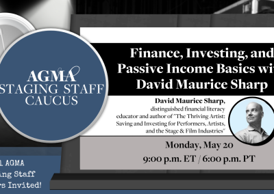 Financial Literacy Educator to Speak at Next Staging Staff Caucus Event on May 20