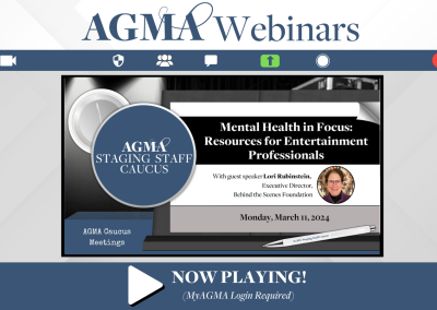 Webinar Alert: Mental Health Presentation Hosted by the Staging Staff Caucus Now Available