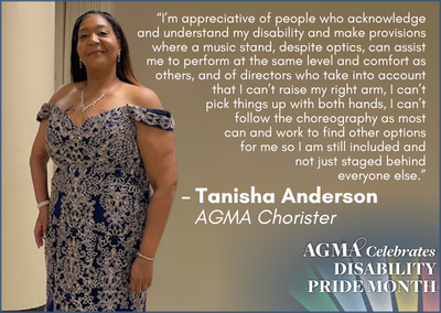 Disability Pride Month Spotlight: AGMA Chorister Says Every Artist Belongs
