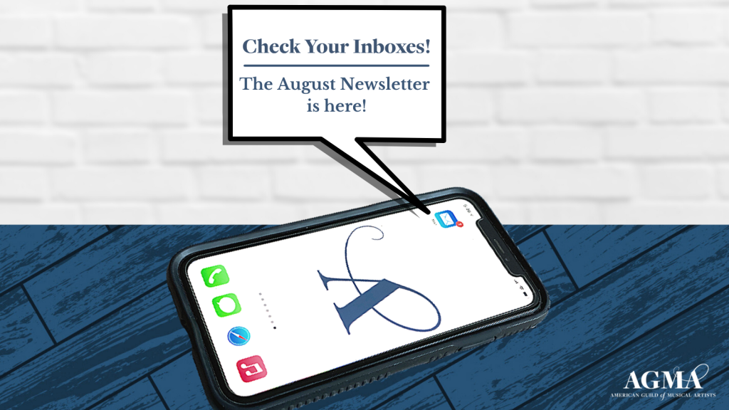 AGMA's August Newsletter was emailed to the membership yesterday (August 24) around 3:00 p.m. ET.