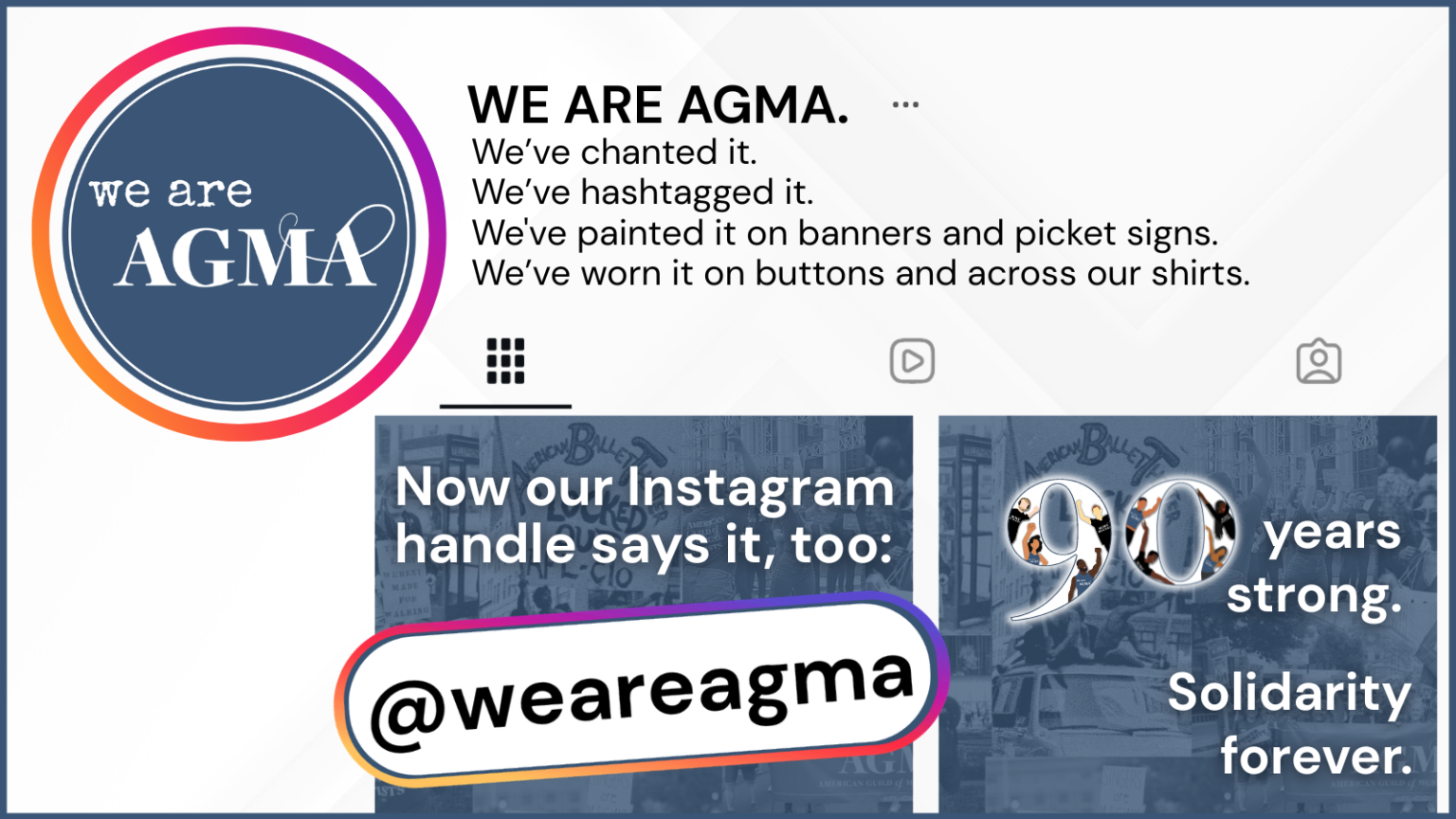 AGMA Changes Instagram Handle to WeAreAGMA
