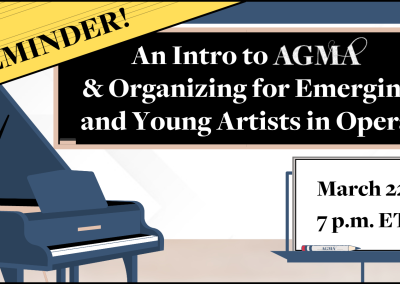 Still Time to Register: Emerging and Young Artist Webinar
